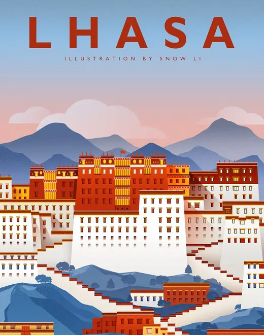 Lhasa travel bill — the Potala Palace above the town